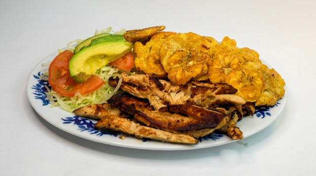 PS1. Grilled Chicken & Tostones Platter.