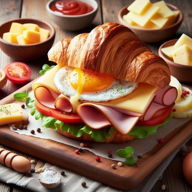 B12. Ham Egg and Cheese.
