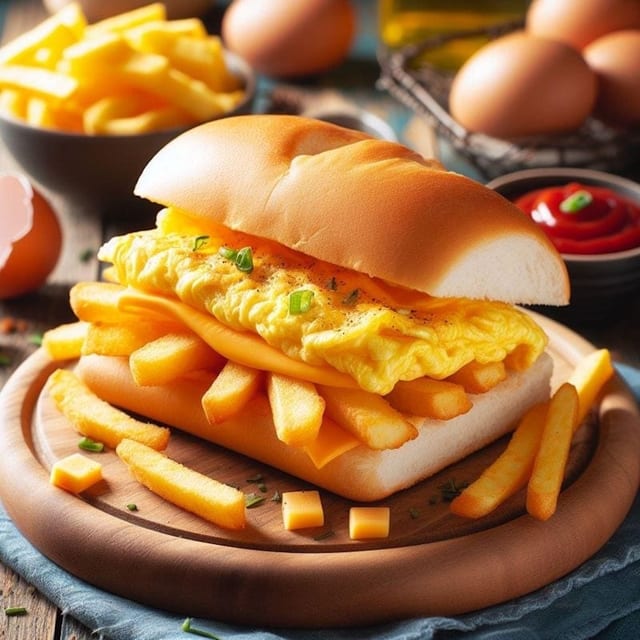 B20. Potato Egg and Mozzarella Cheese.