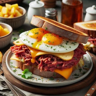 B13. Corned Beef Hash, Egg and Cheese