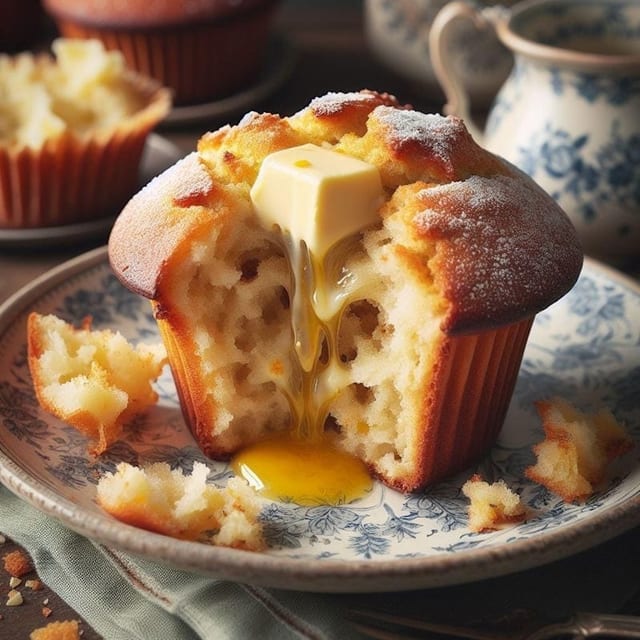 B8. Corn Muffin with Butter.