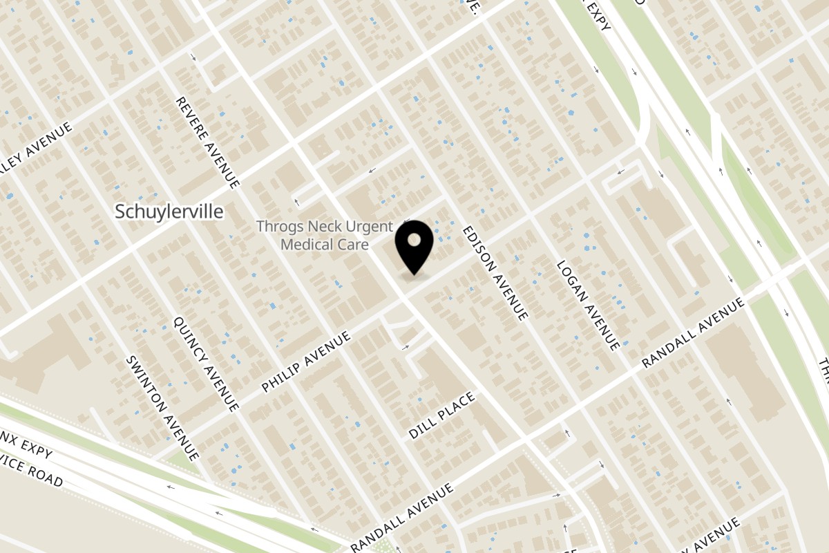 Map showing the location of Phillips Gourmet Deli on 3659 E Tremont Ave in Bronx